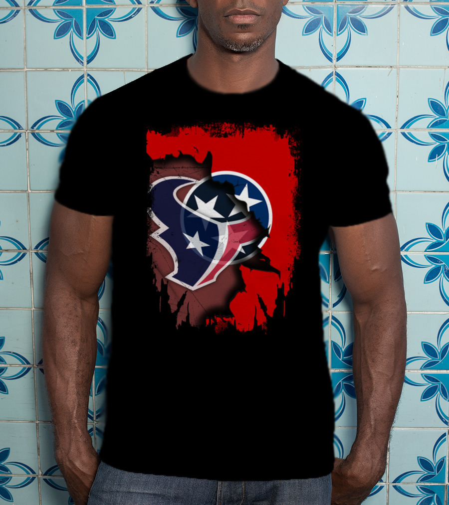 Together Tennessee Texans Logo Fusion T-Shirt