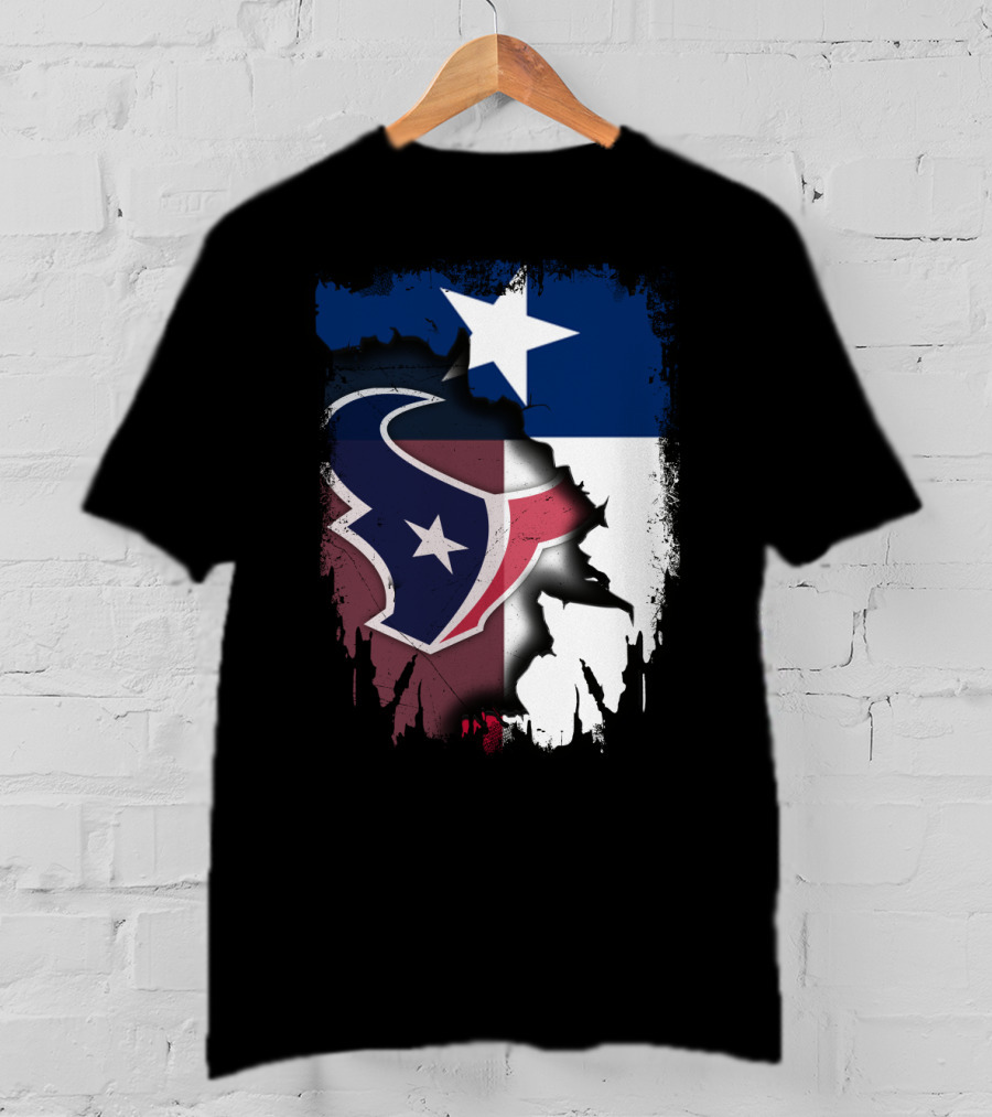 Texas Together Houston Texans Flag Star T-Shirt