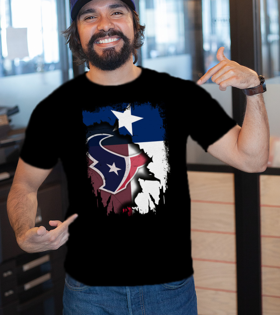 Texas Together Houston Texans Flag Star T-Shirt