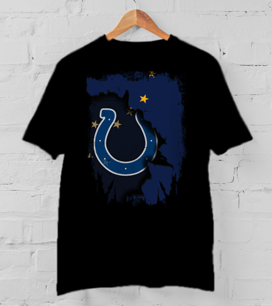 Together Alaska With Indianapolis Colts Blue Horseshoe Northern Stars T-Shirt