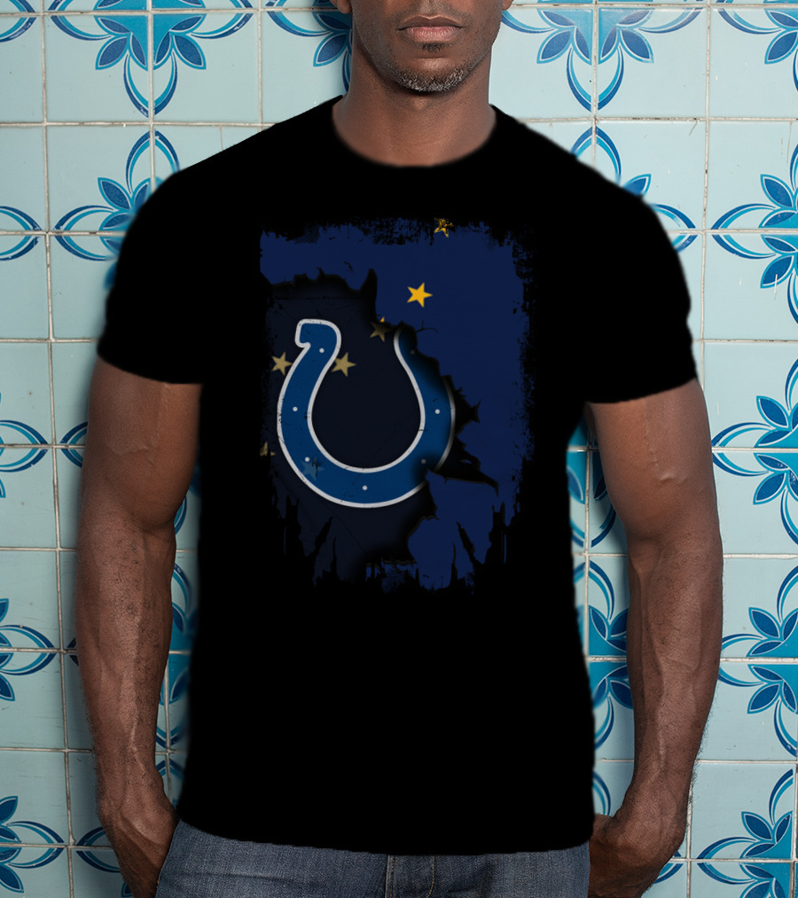 Together Alaska With Indianapolis Colts Blue Horseshoe Northern Stars T-Shirt