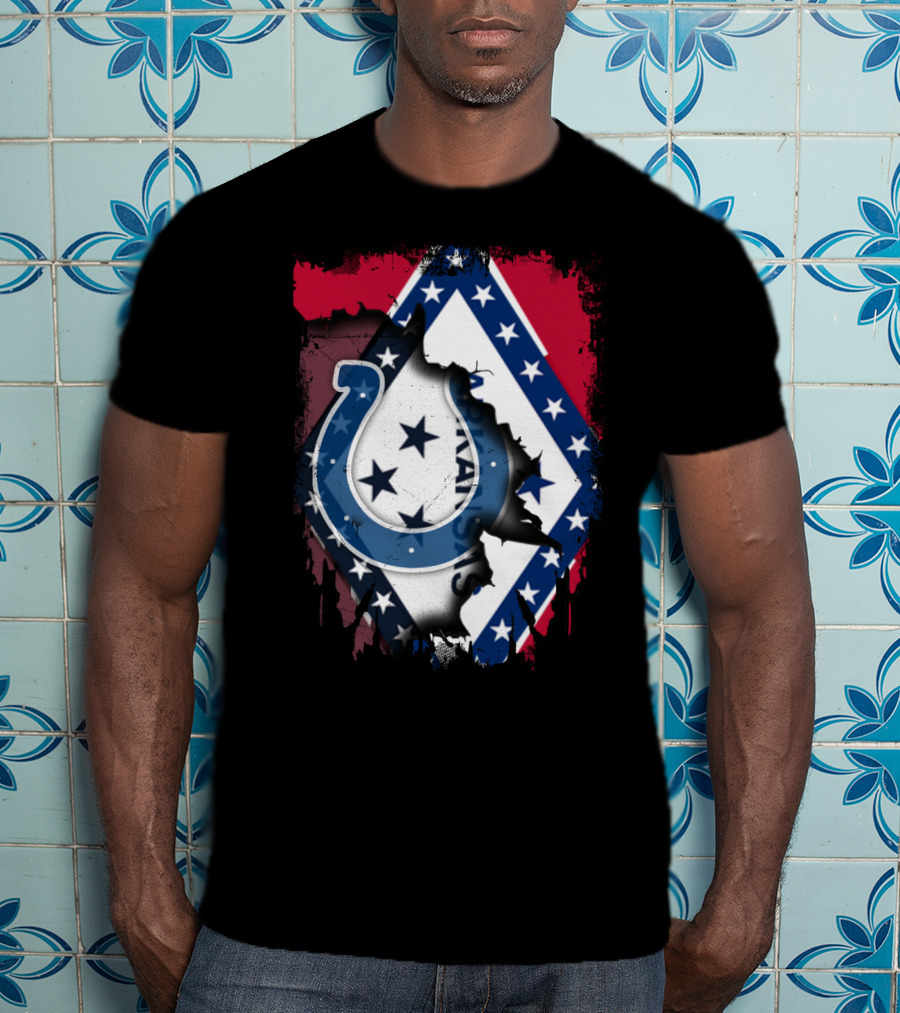 Together Arkansas Flag With Colts Horseshoe T-Shirt