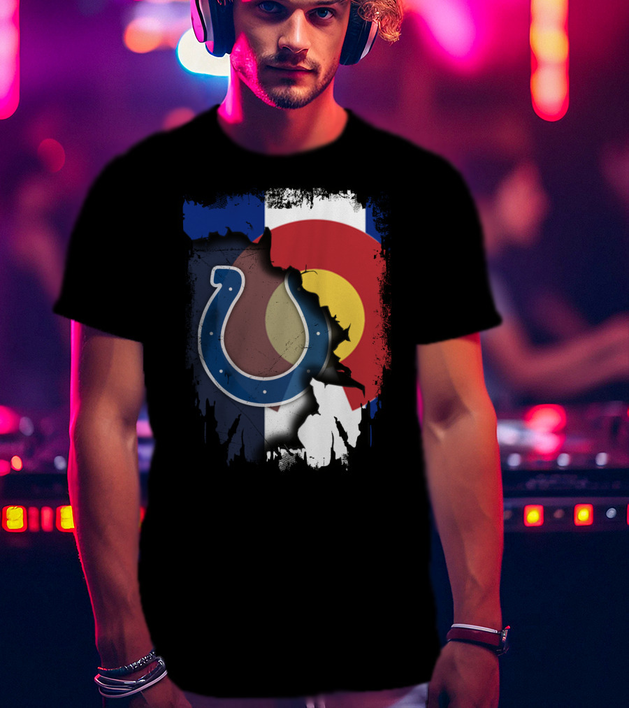 Together Colorado Colts Symbol With Colorado Flag Elements T-Shirt