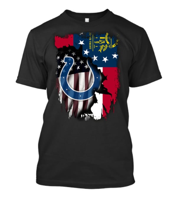 Together Indianapolis Colts Georgia Flag T-Shirt