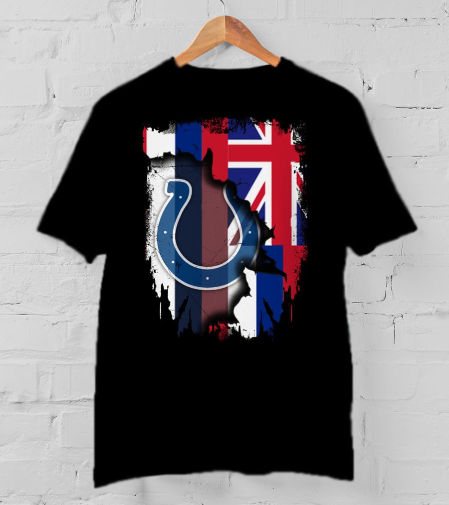 Together Hawaii Colts Horseshoe Union Jack Flag Overlap T-Shirt
