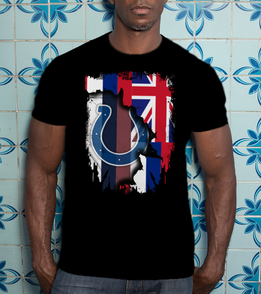 Together Hawaii Colts Horseshoe Union Jack Flag Overlap T-Shirt