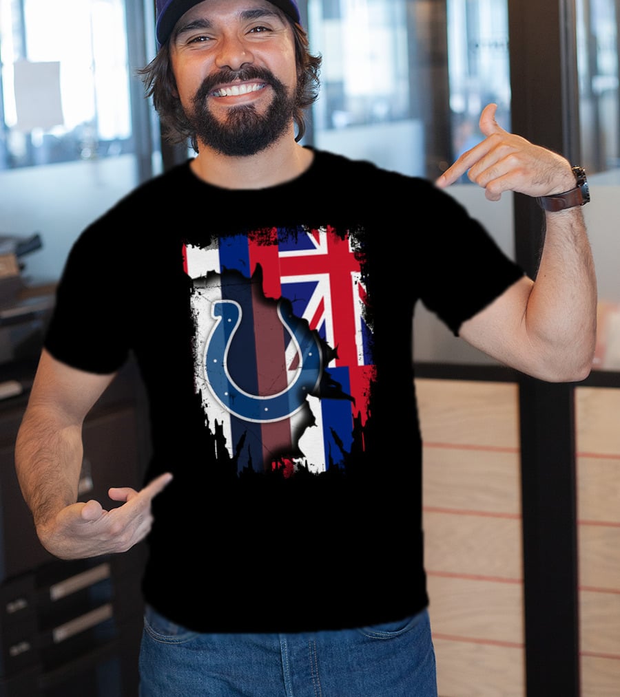 Together Hawaii Colts Horseshoe Union Jack Flag Overlap T-Shirt