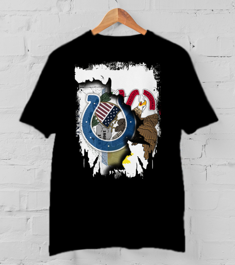 Together Illinois And Indianapolis Colts Unity Emblem T-Shirt