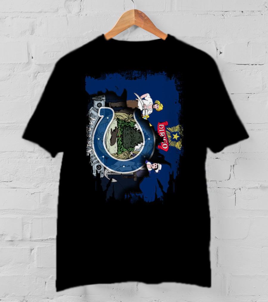 Maine Dirigo Together Indianapolis Colts Horseshoe Emblem T-Shirt