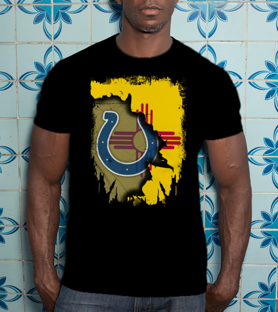 Together New Mexico Zia With Colts Horseshoe T-Shirt