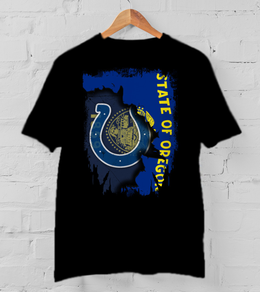 State Of Oregon Colts Logo Fusion T-Shirt