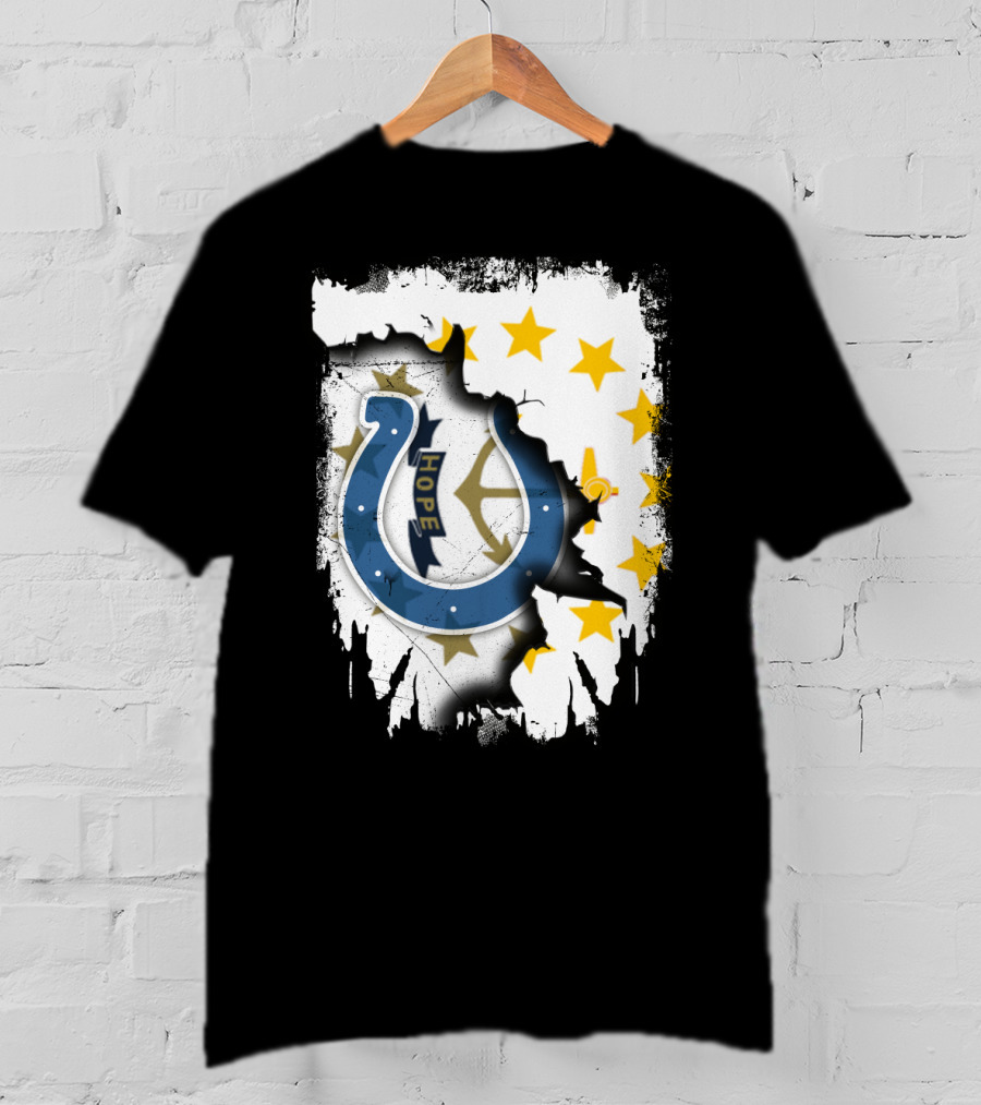 Rhode Island Together With Colts Hope Flag T-Shirt