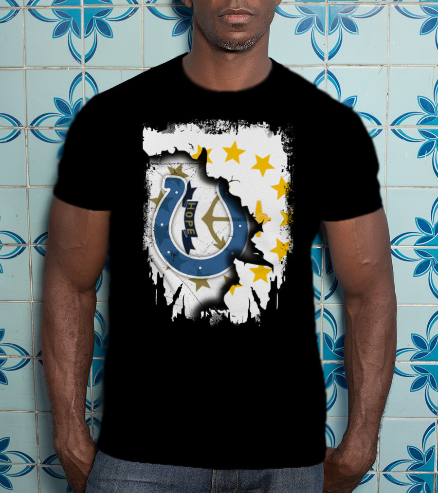Rhode Island Together With Colts Hope Flag T-Shirt