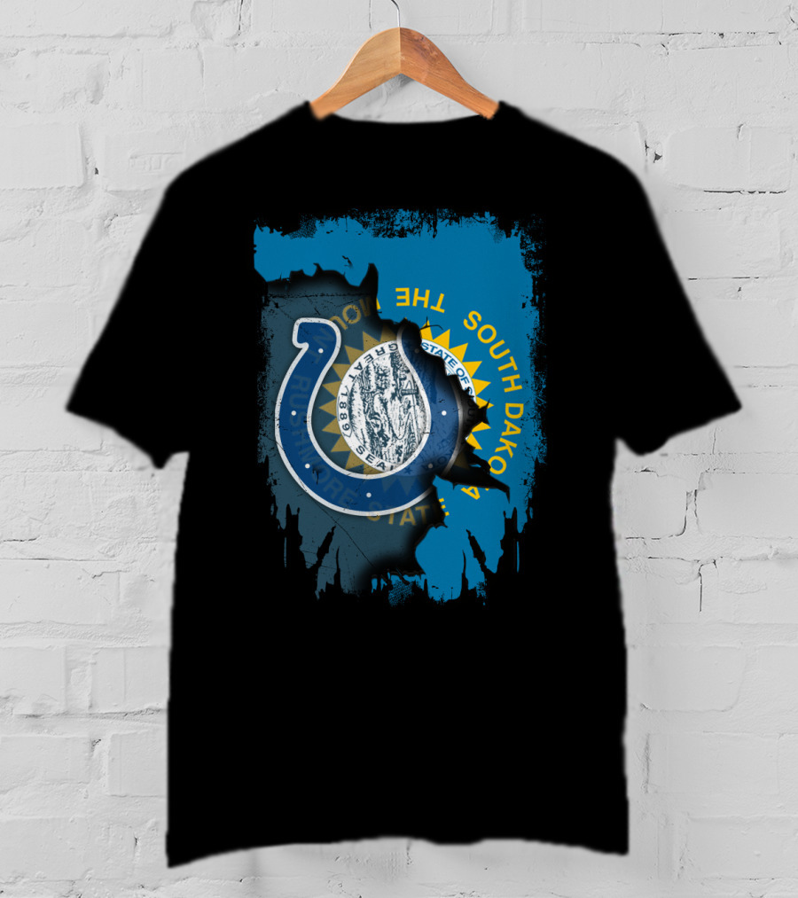 South Dakota Colts State Seal Through Horseshoe T-Shirt