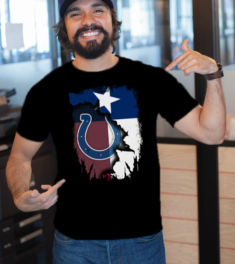 Together Texas Colts Star Flag Fusion T-Shirt