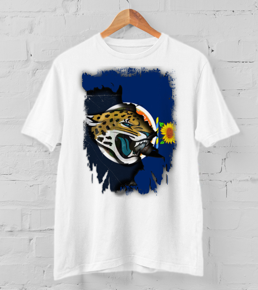 Kansas State Flag Sunflower Jaguar T-Shirt