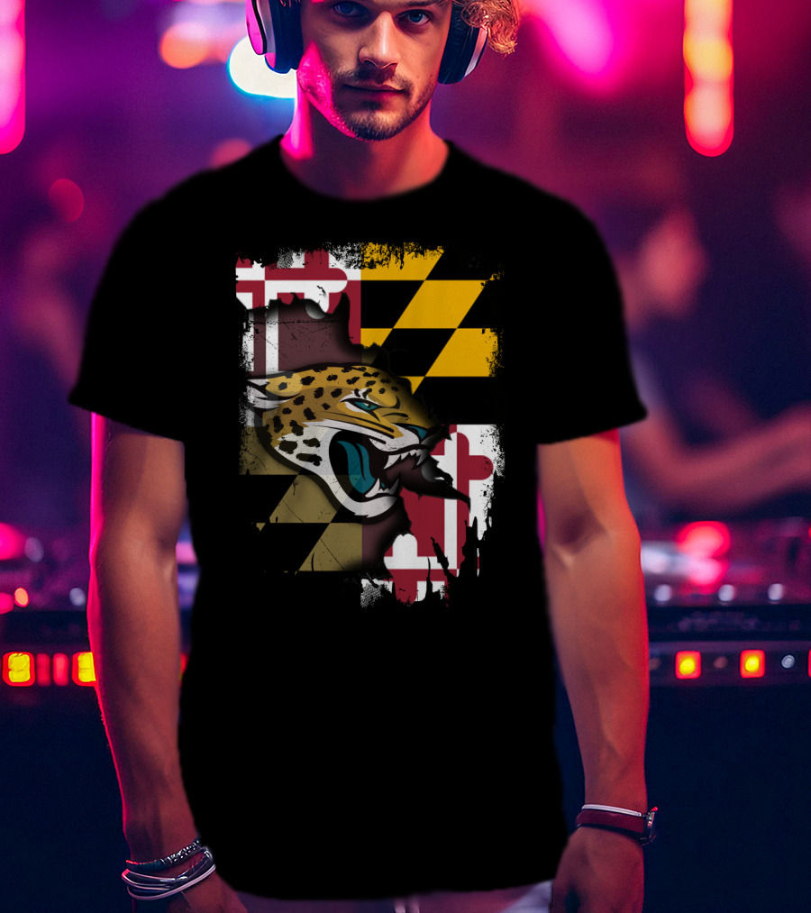 Maryland Pride With Jaguars Roaring Spirit T-Shirt