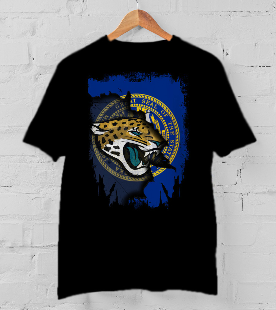 Nebraska State Seal With Jaguars Collaboration T-Shirt