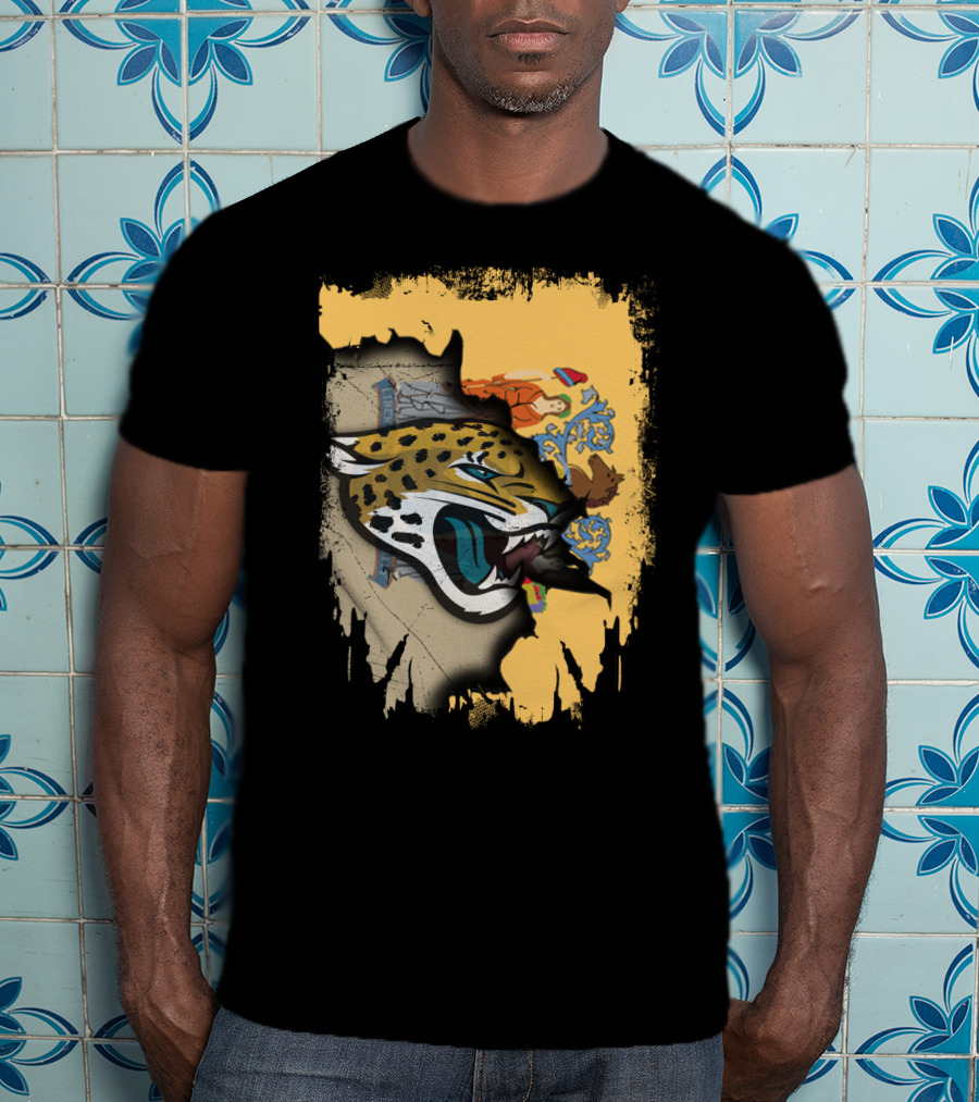 New Jersey Flag With Jaguars Emblem Integration T-Shirt