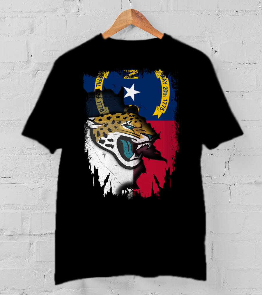 North Carolina Flag Jaguar Face Integration T-Shirt