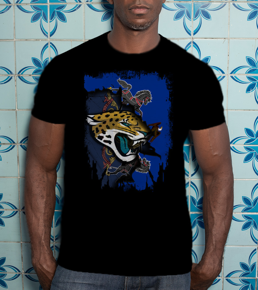 Pennsylvania Emblem With Jaguars Roaring Together T-Shirt