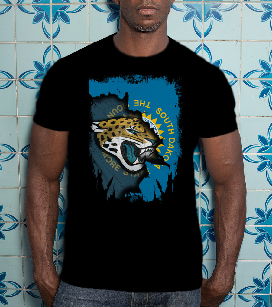 South Dakota State With Jaguars And Flag T-Shirt