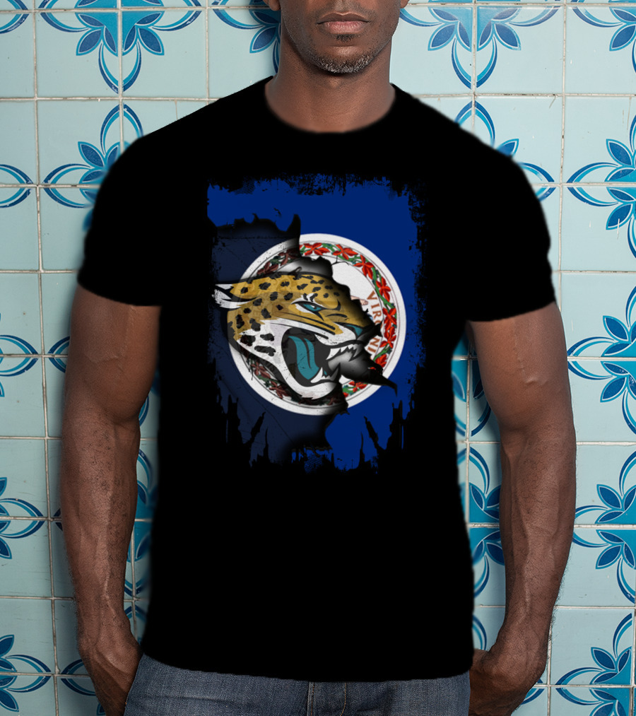 Virginia Jaguars Roaring Through State Seal Flag T-Shirt