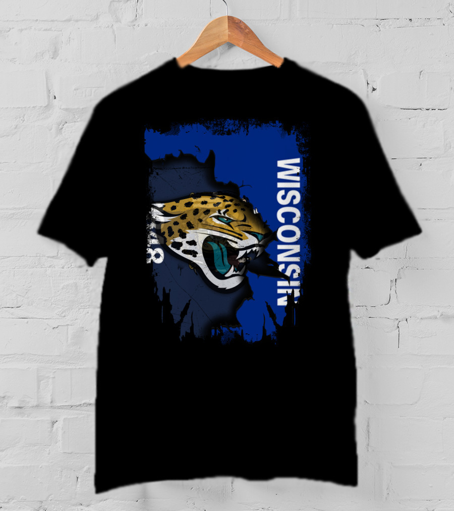 Wisconsin United With Jaguars Roaring Together T-Shirt