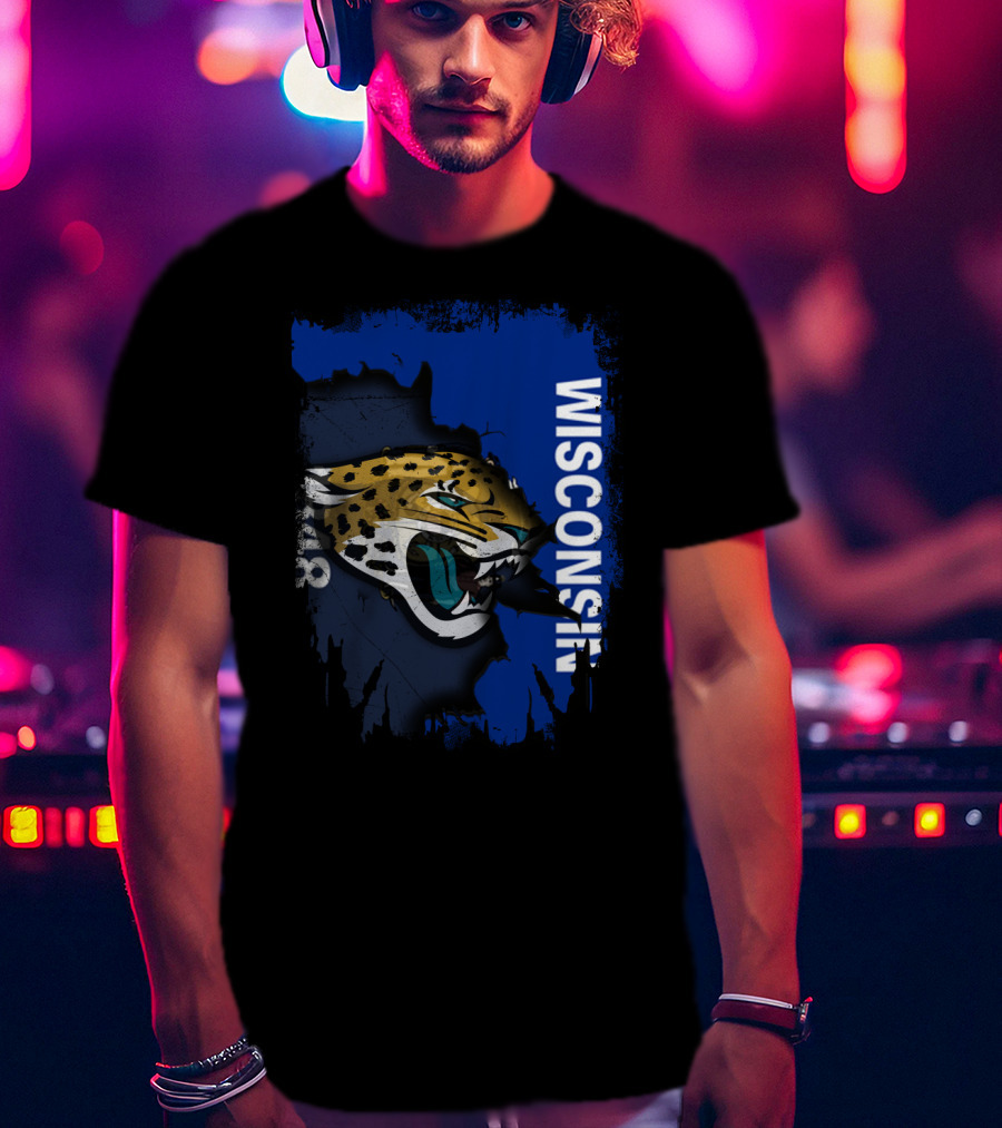 Wisconsin United With Jaguars Roaring Together T-Shirt