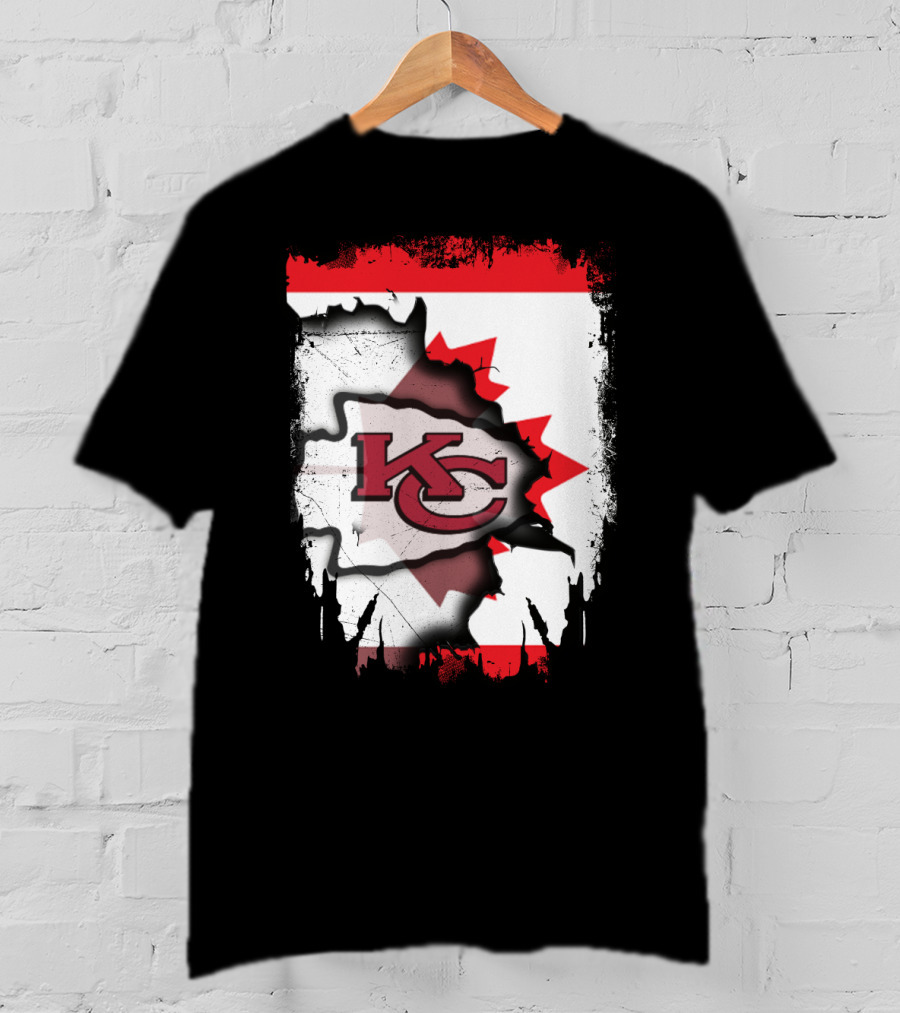 KC Chiefs Canada Unity Flag T-Shirt