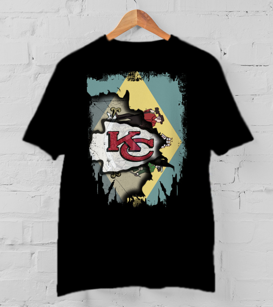 Kansas City Chiefs Delaware Pride Flag Fusion T-Shirt