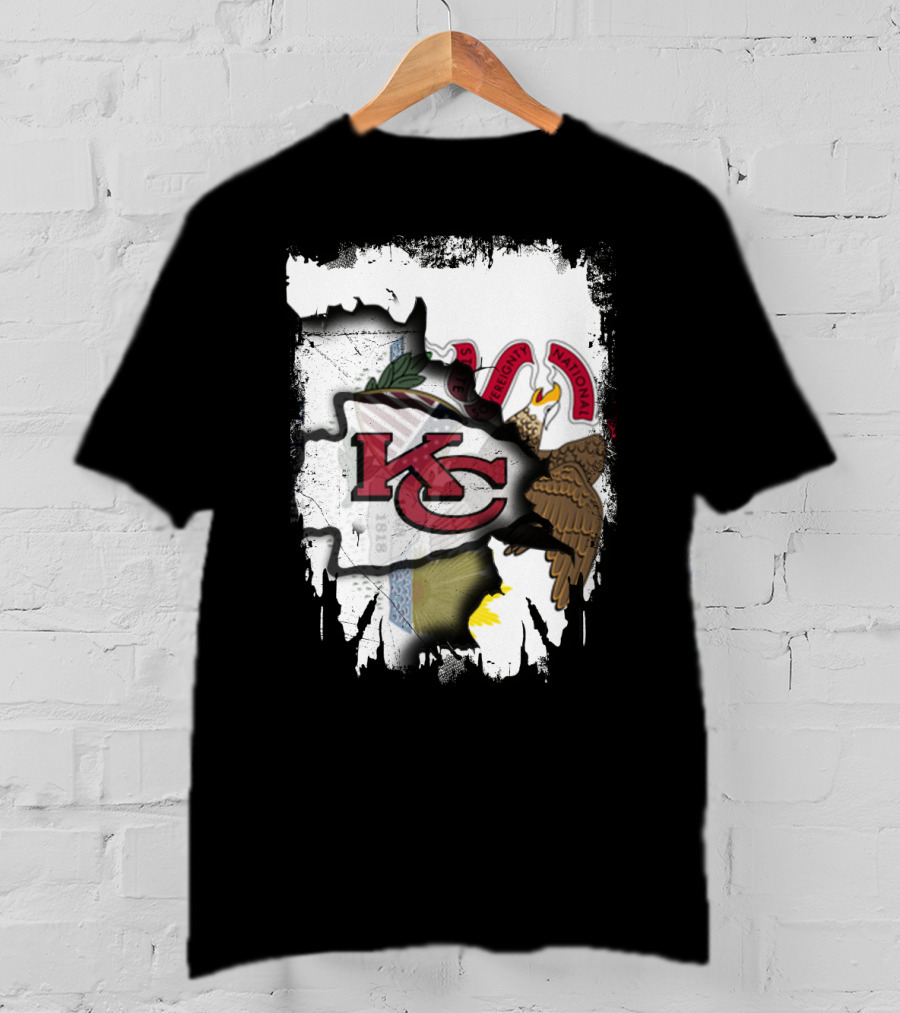Illinois State And Kansas City Chiefs USA Collaboration T-Shirt