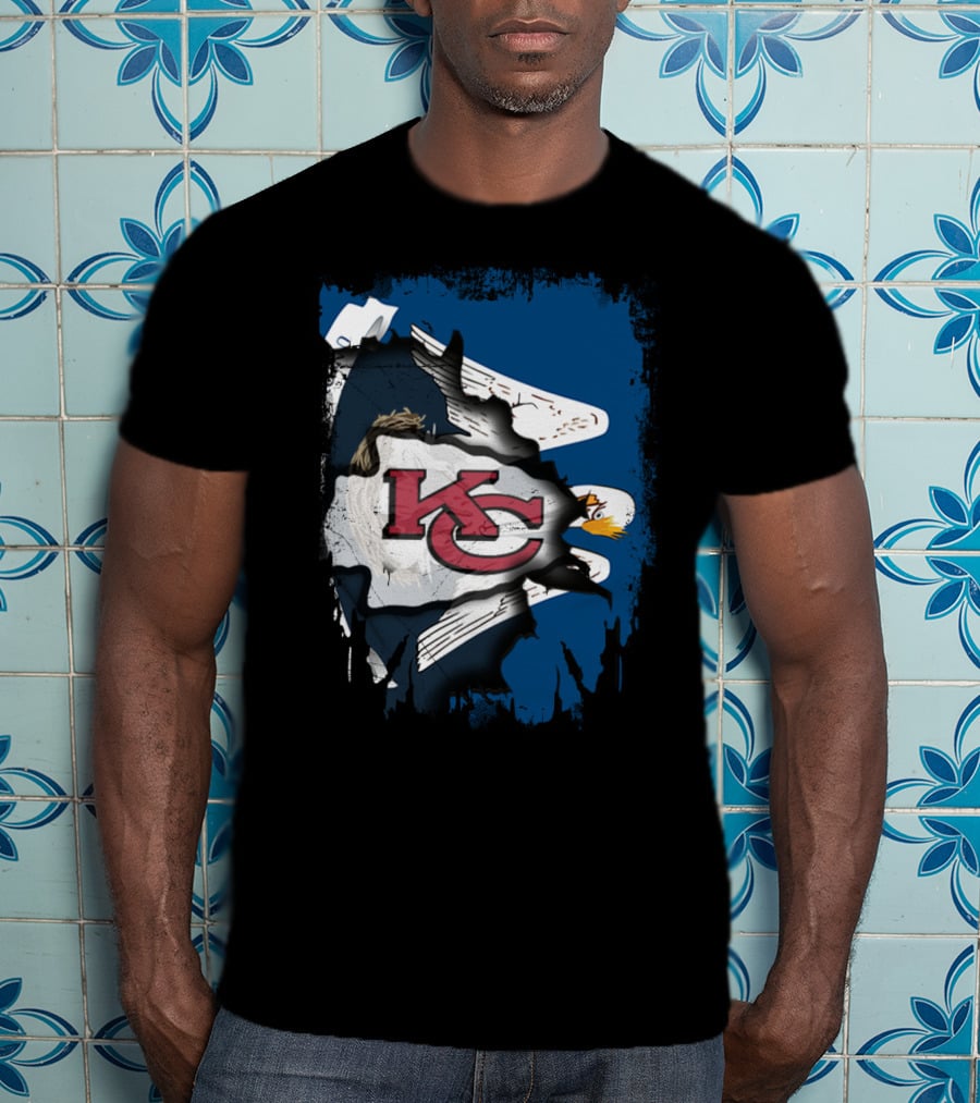 Together Louisiana With Kansas City Chiefs And Bald Eagle T-Shirt