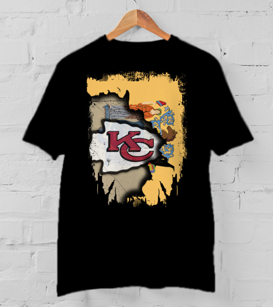 New Jersey And Kansas City Chiefs Together T-Shirt