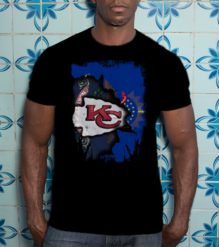 North Dakota Chiefs Emblem Blending State Pride T-Shirt
