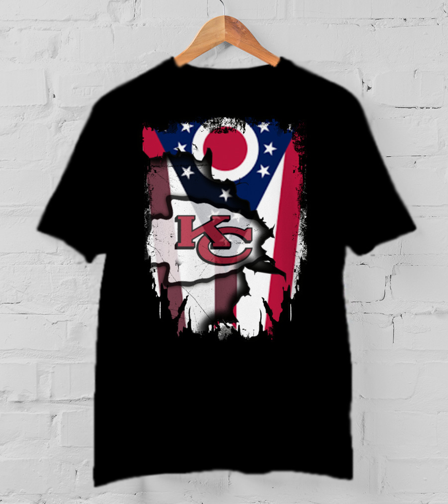 Together Ohio Flag KC Chiefs USA T-Shirt
