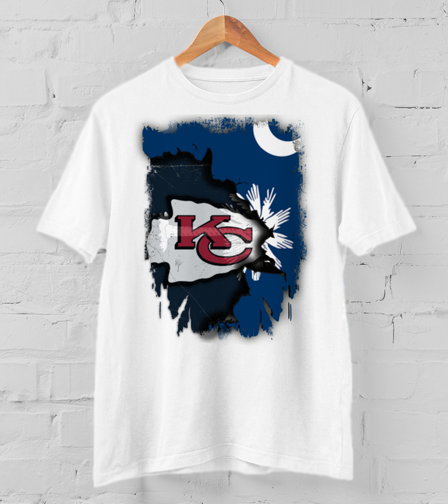 KC Chiefs Meet South Carolina Flag United T-Shirt