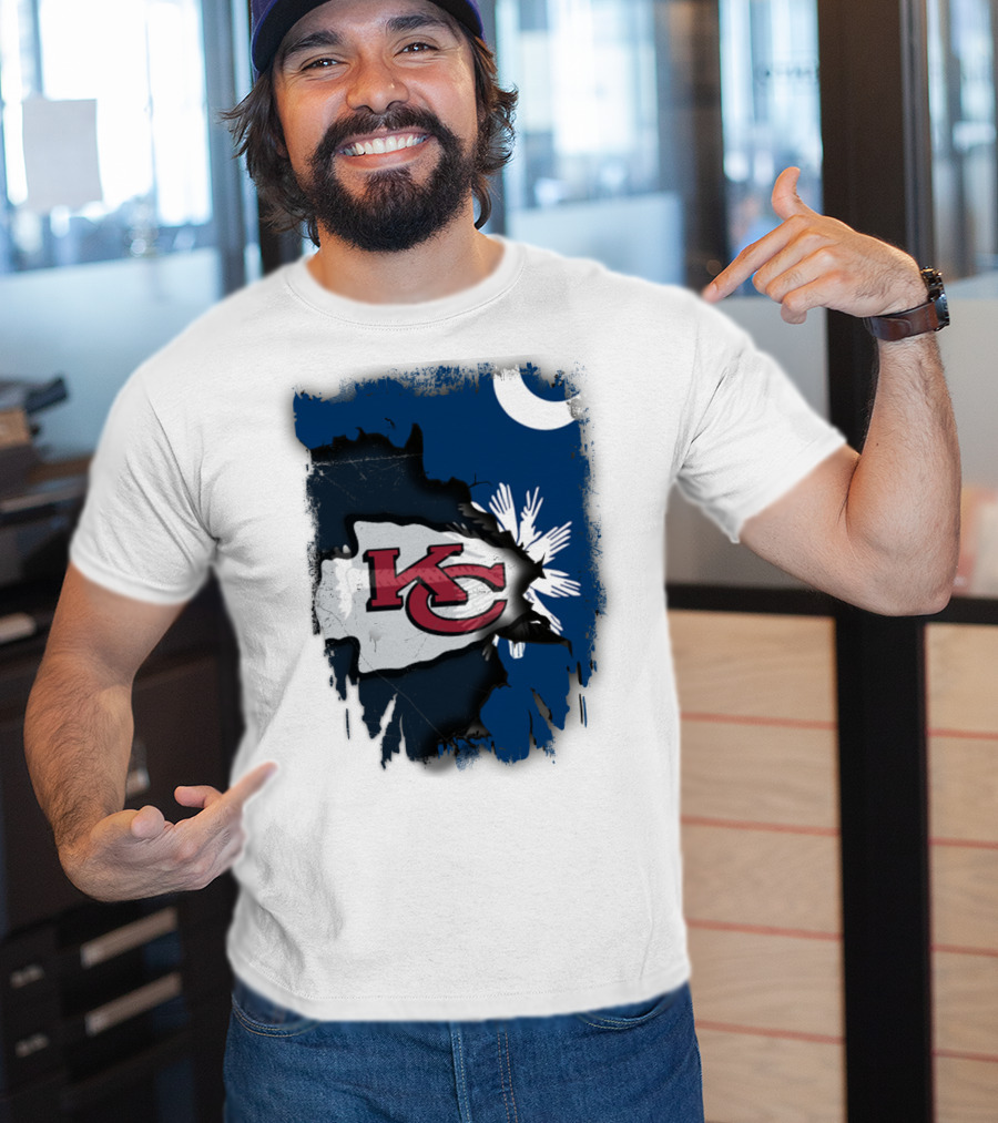 KC Chiefs Meet South Carolina Flag United T-Shirt
