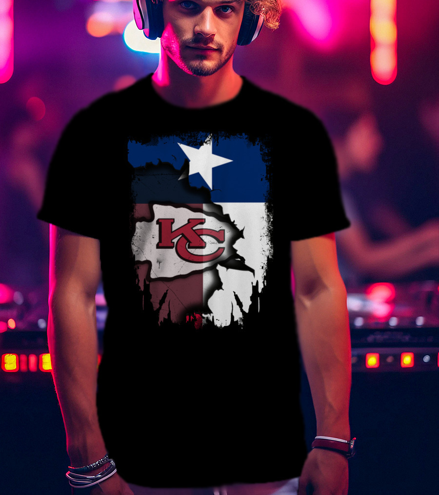 Texas Chiefs Star Flag Chiefs T-Shirt