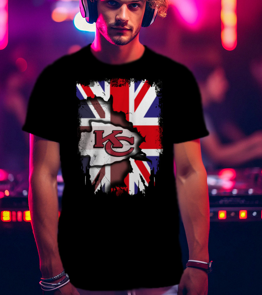 United Kingdom KC Chiefs Union Jack Integration T-Shirt