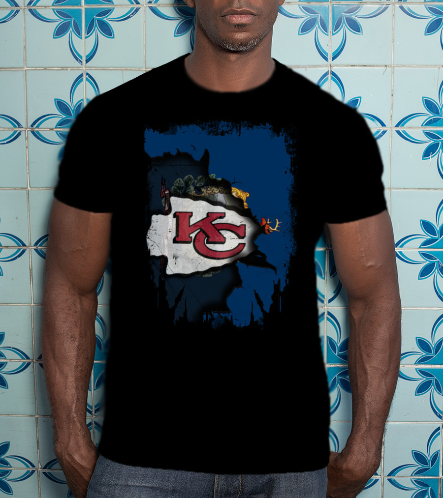 Together Vermont KC Chiefs Football Fusion T-Shirt
