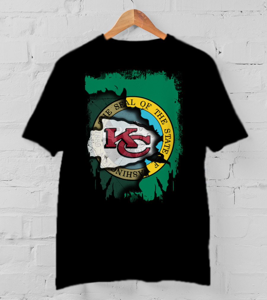 Together Washington State Seal With Kansas City Chiefs T-Shirt