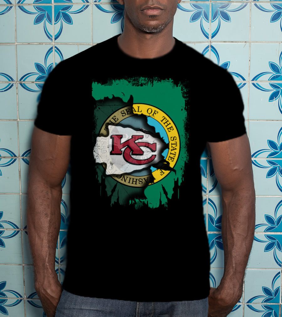 Together Washington State Seal With Kansas City Chiefs T-Shirt