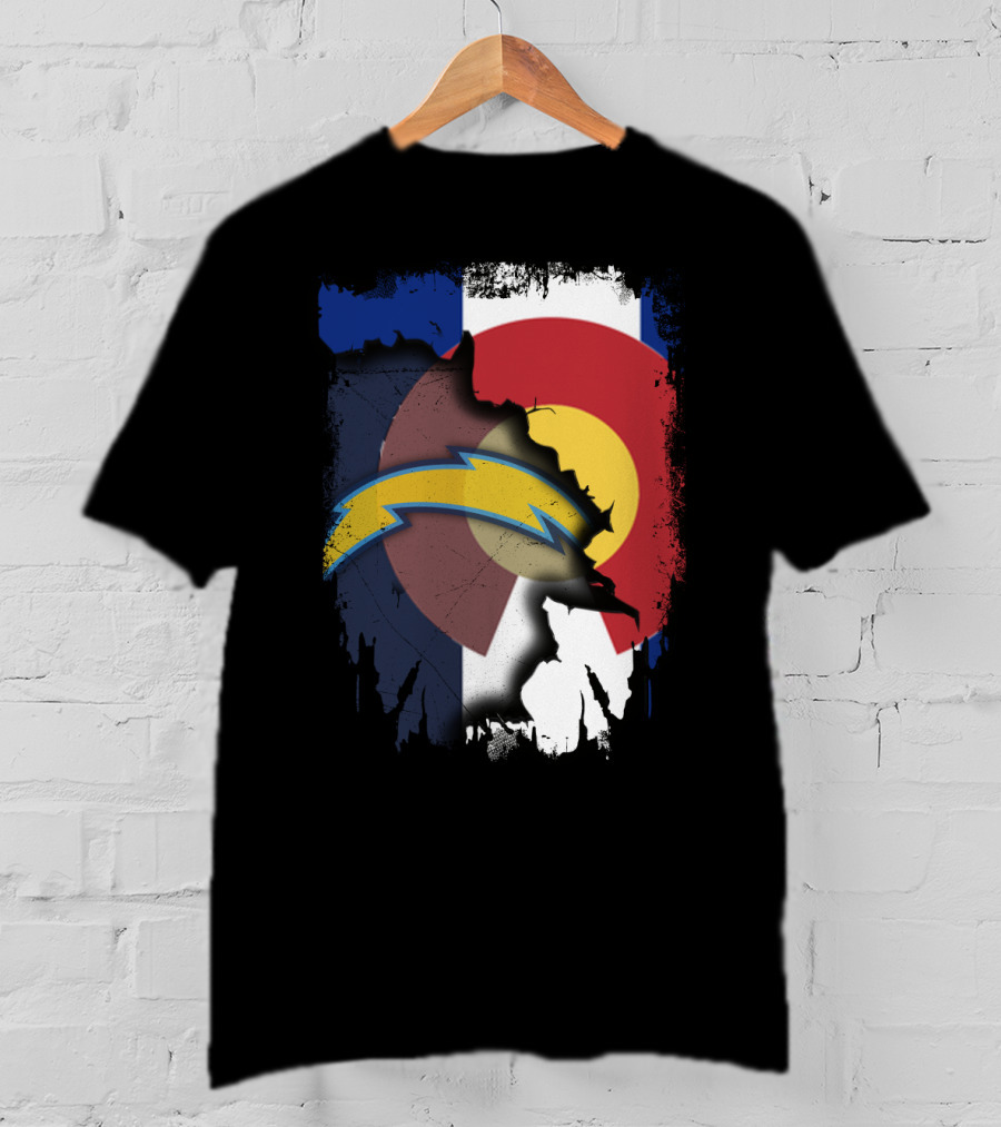 Together Colorado Chargers Flag Fusion T-Shirt