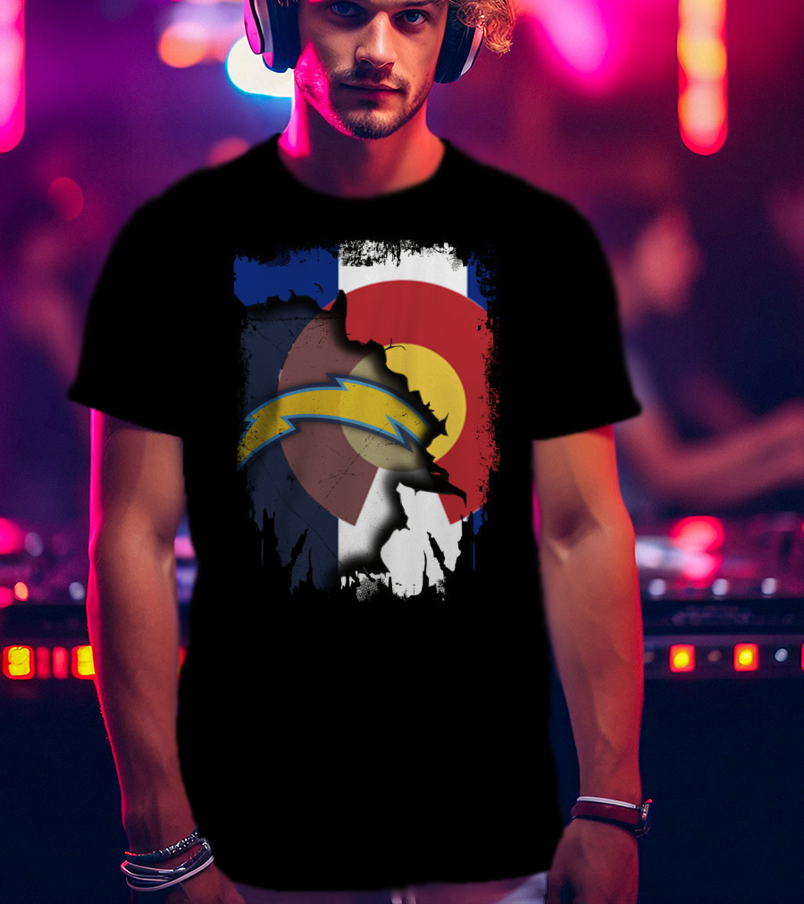 Together Colorado Chargers Flag Fusion T-Shirt