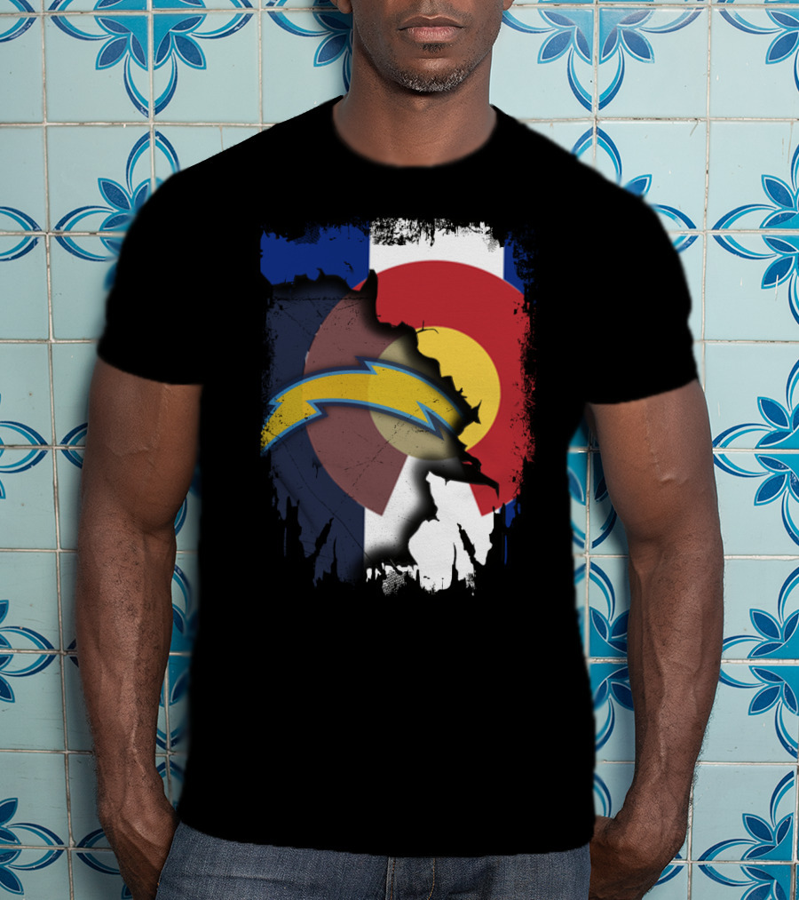 Together Colorado Chargers Flag Fusion T-Shirt