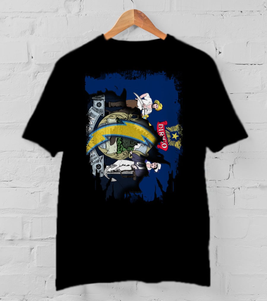 Maine Dirigo San Diego Chargers Merge Emblem T-Shirt