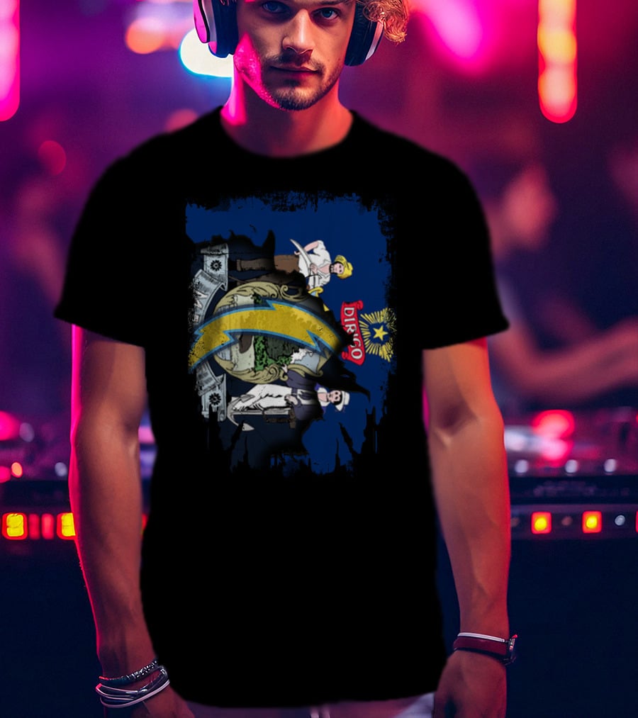 Maine Dirigo San Diego Chargers Merge Emblem T-Shirt