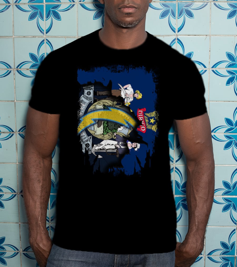 Maine Dirigo San Diego Chargers Merge Emblem T-Shirt