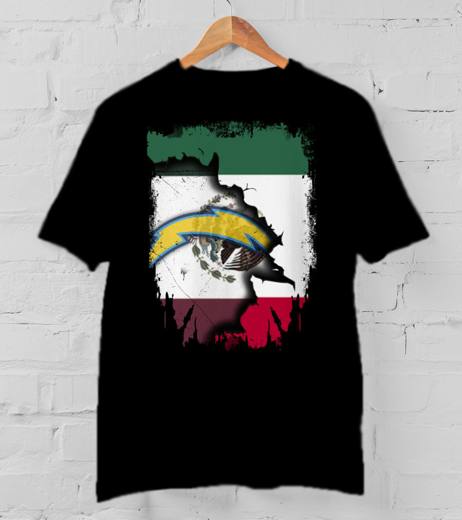 Together Mexico Chargers Flag Fusion T-Shirt